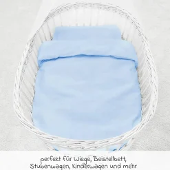 Bettwäsche 80 x 80 cm - Uni Hellblau
