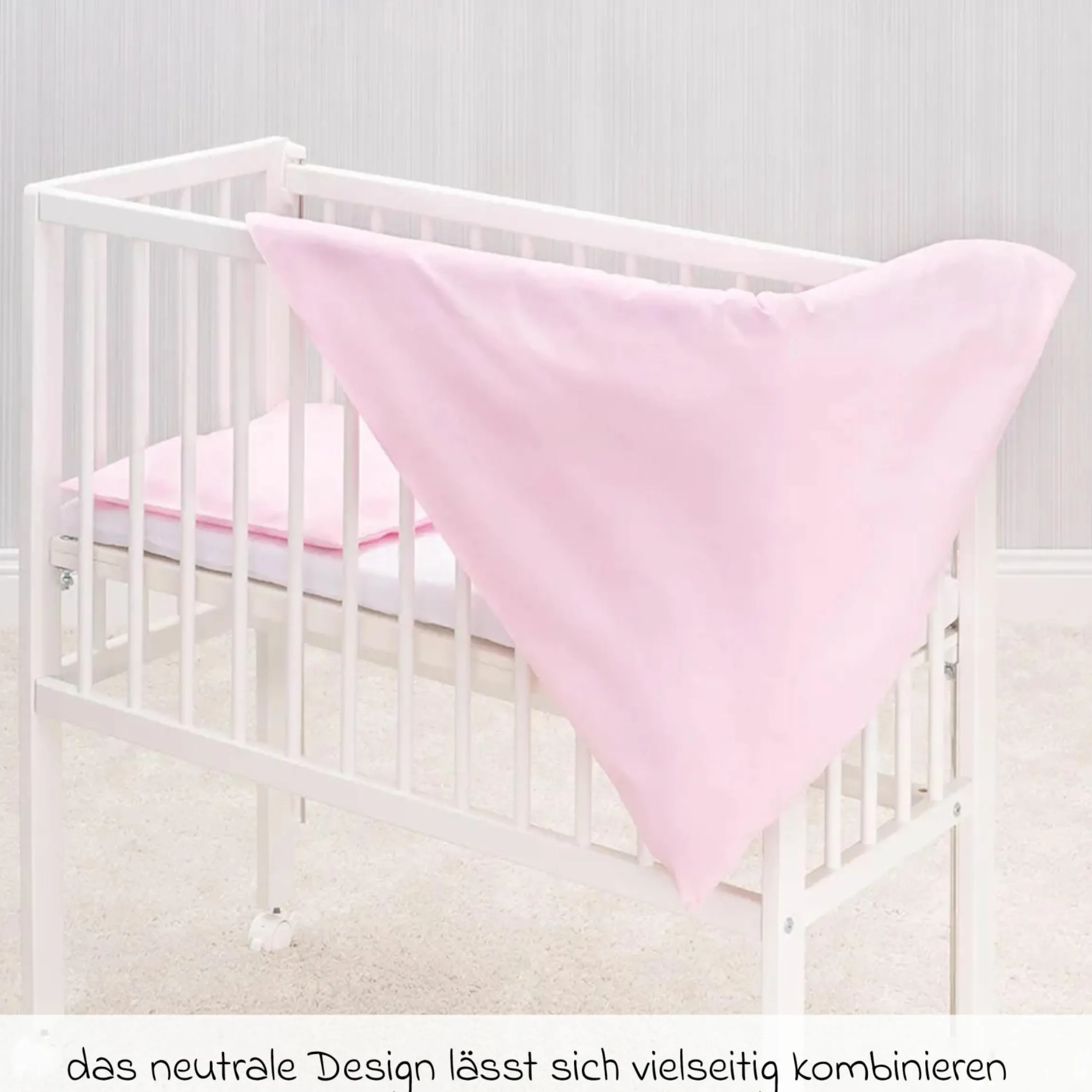 Bettwäsche 80 x 80 cm - Uni Rosa