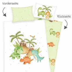 Bettwäsche Flanell 100 x 135 cm - Dinos