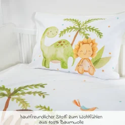 Bettwäsche Flanell 100 x 135 cm - Dinos