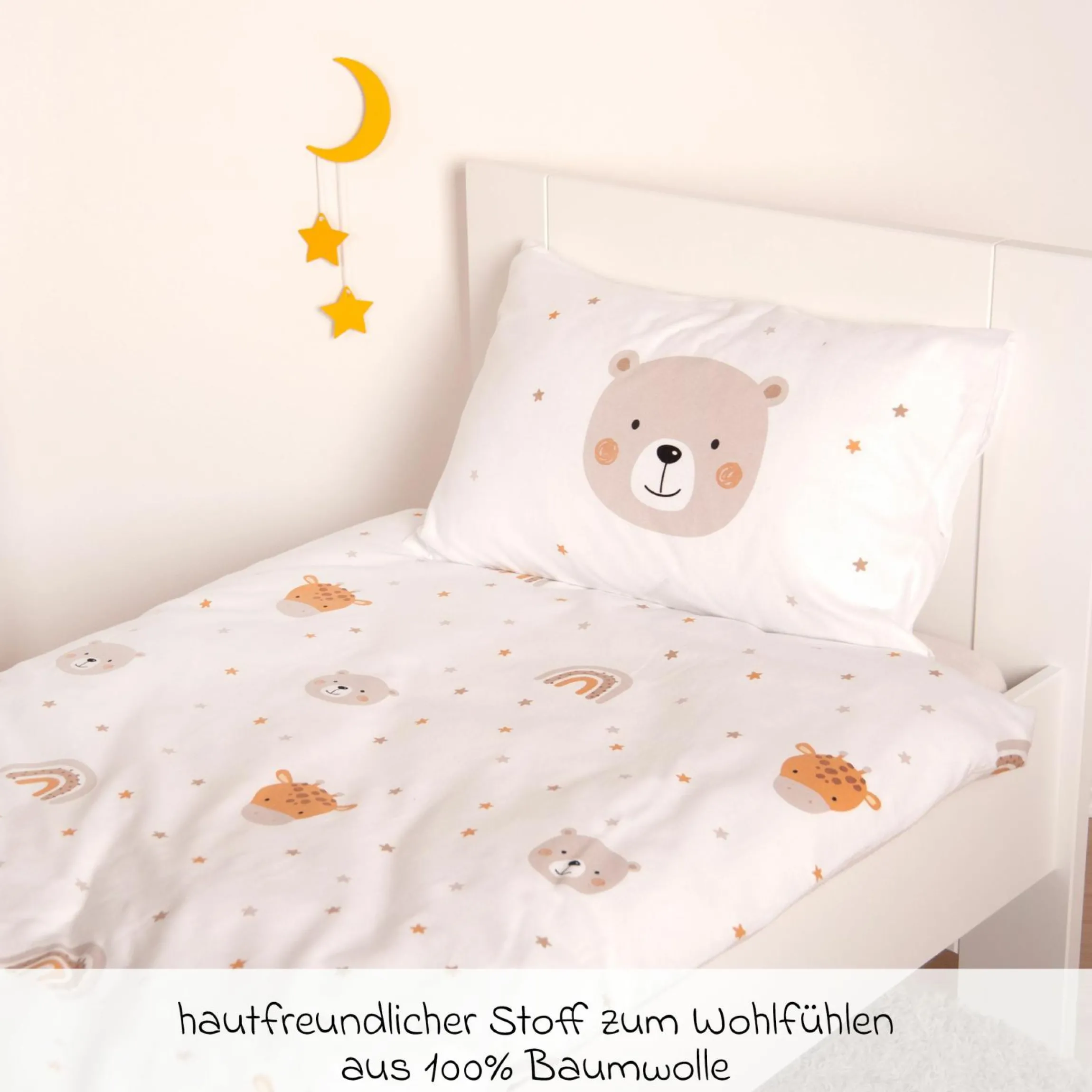 Bettwäsche Flanell 100 x 135 cm - Little Friends
