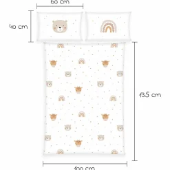 Bettwäsche Flanell 100 x 135 cm - Little Friends