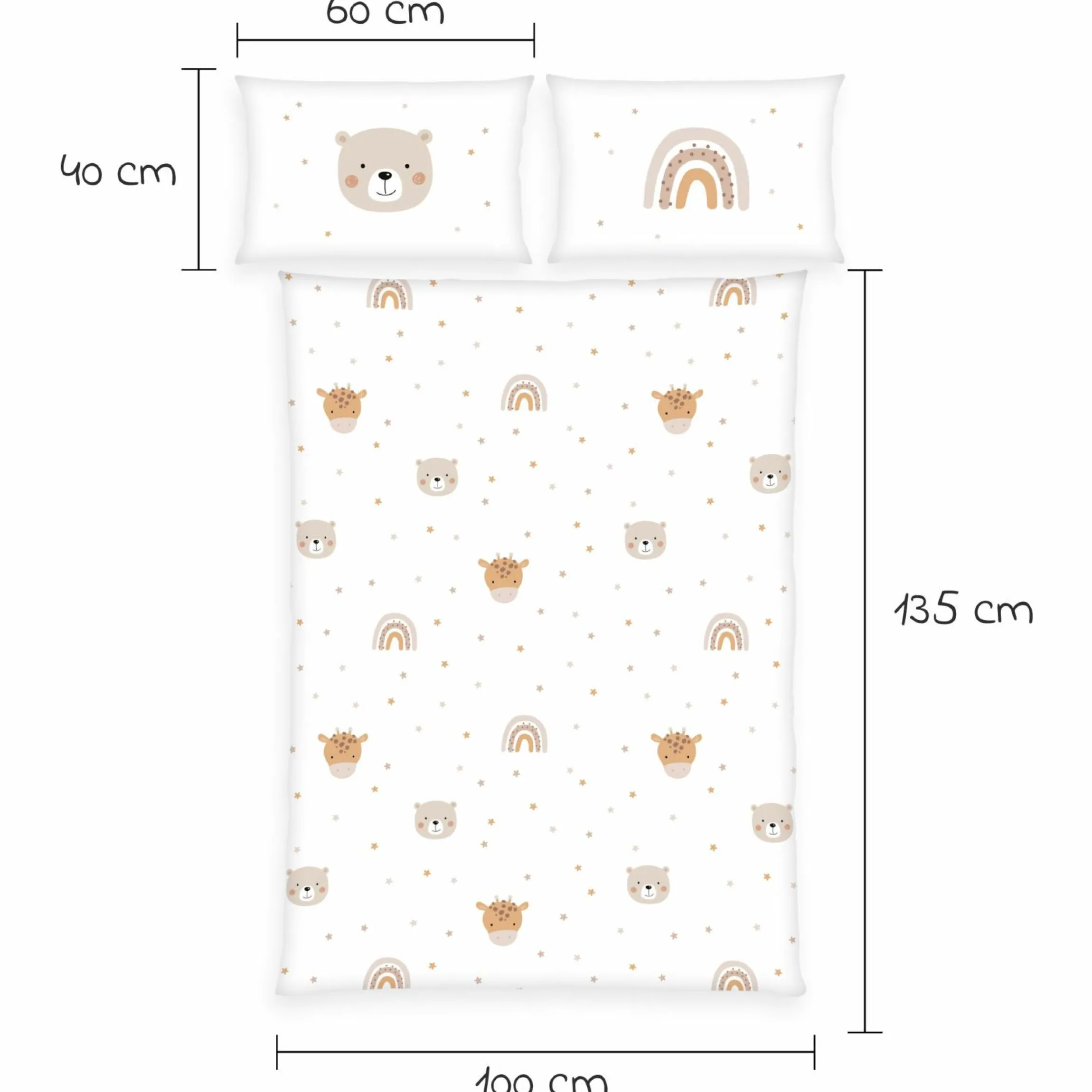 Bettwäsche Flanell 100 x 135 cm - Little Friends