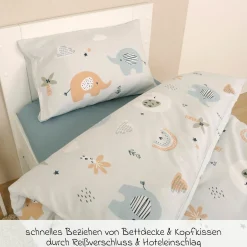 Bettwäsche Flanell 100 x 135 cm - Elephants