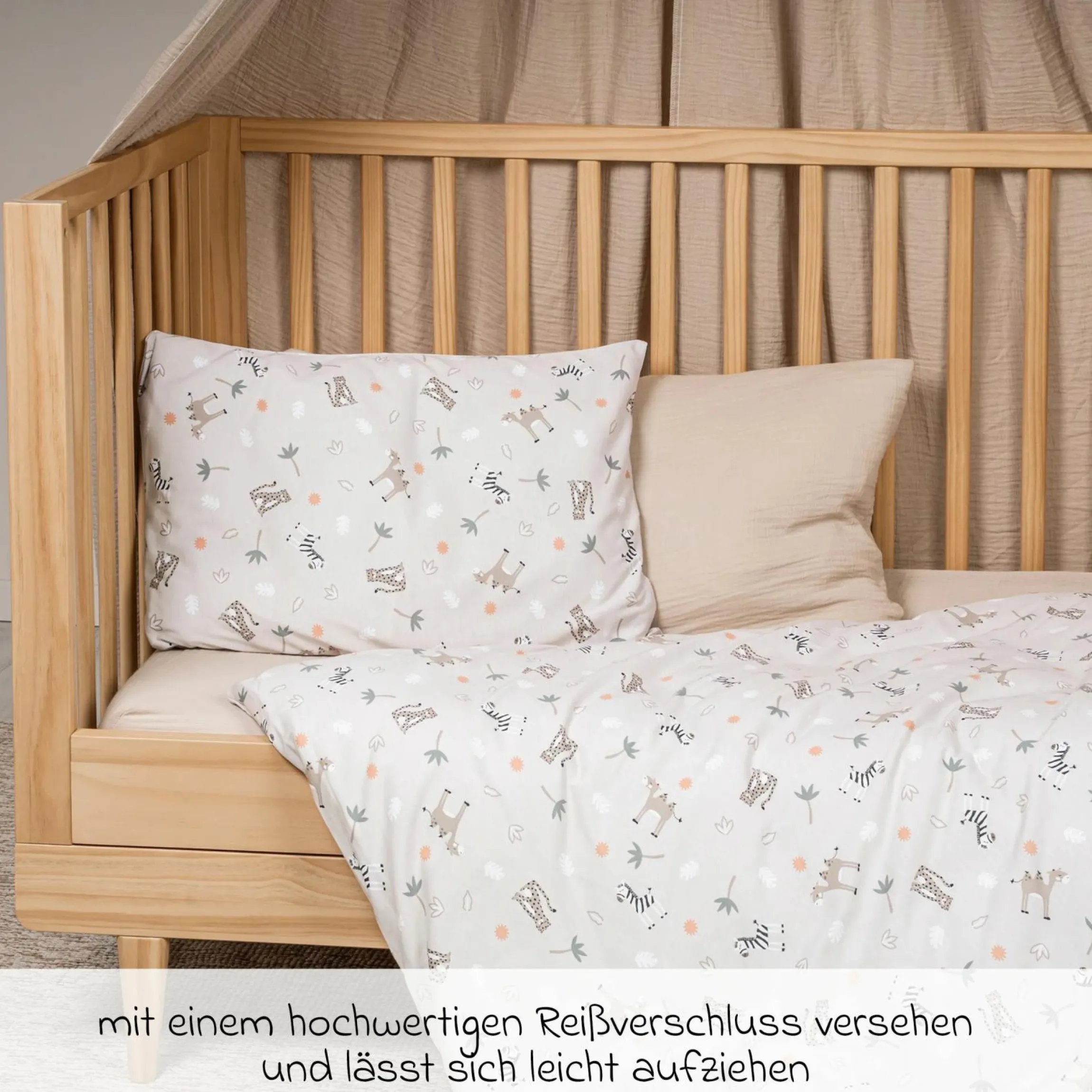 Bettwäsche Jersey 80 x 80 / 35 x 40 cm - Savanne Beige