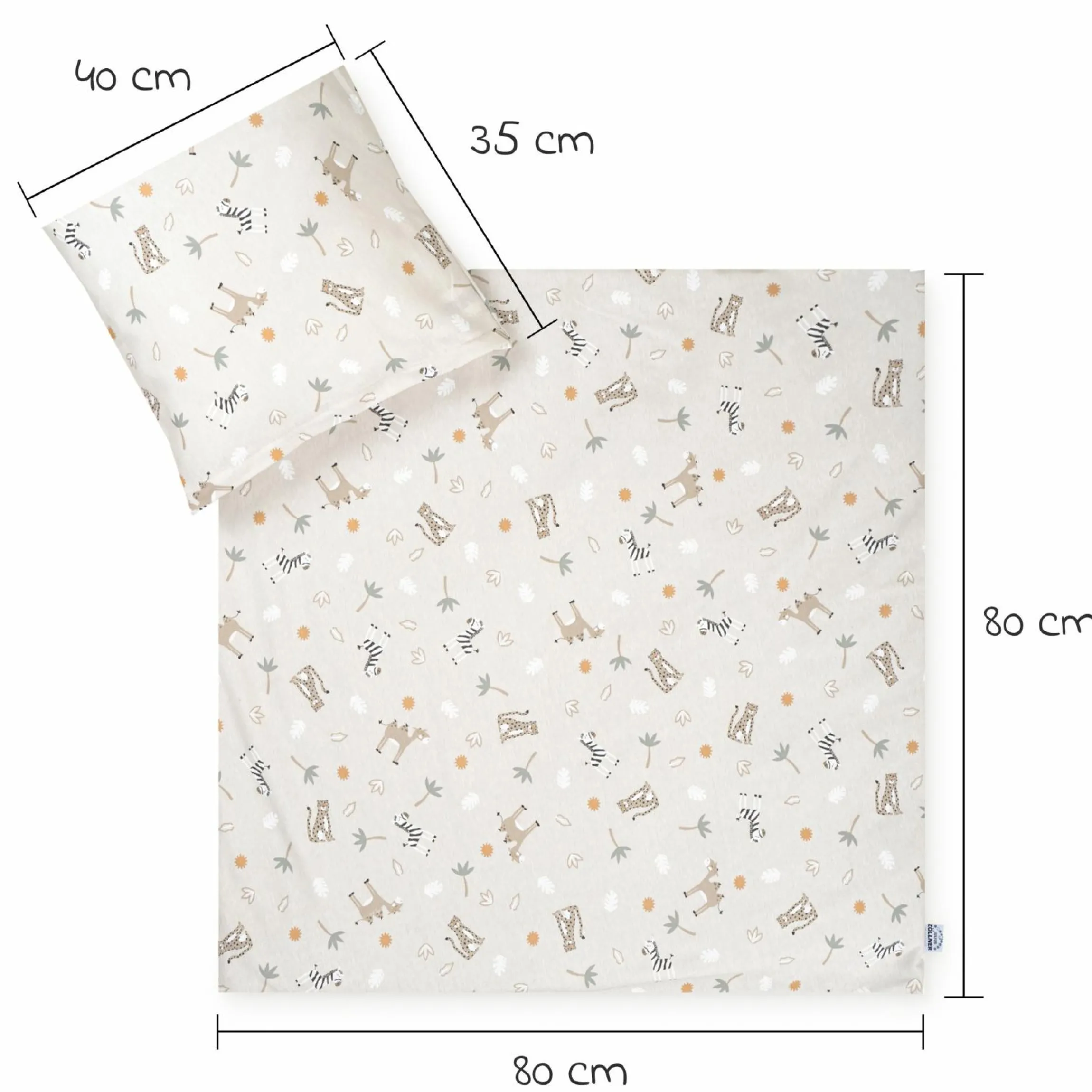 Bettwäsche Jersey 80 x 80 / 35 x 40 cm - Savanne Beige