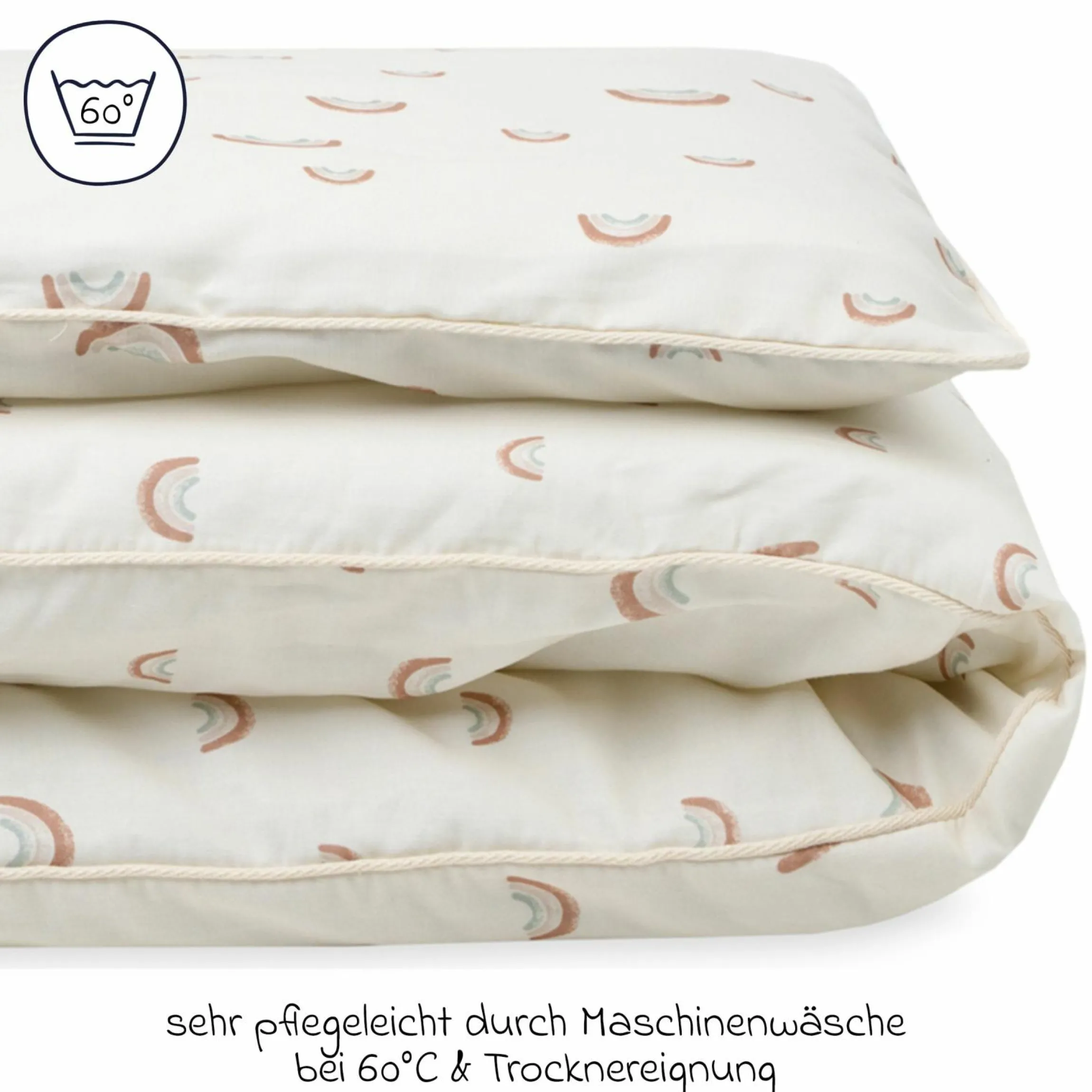 Bettwäsche Organic 80 x 80 / 35 x 40 cm - Rainbow