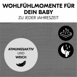 Bezug für Alpha Newborn Bouncer (atmungsaktiv & einfach waschbar) - Dark Grey