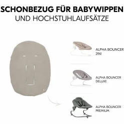 Bezug für Alpha Newborn Bouncer (atmungsaktiv & einfach waschbar) - Beige