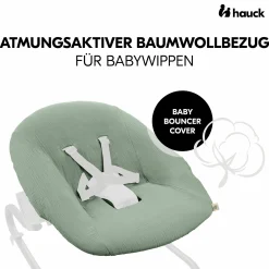 Bezug für Alpha Newborn Bouncer (atmungsaktiv & einfach waschbar) - Sage