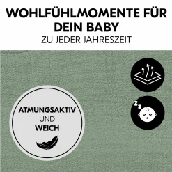 Bezug für Alpha Newborn Bouncer (atmungsaktiv & einfach waschbar) - Sage