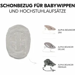 Bezug für Alpha Newborn Bouncer (atmungsaktiv & einfach waschbar) - Beige Dots