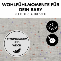 Bezug für Alpha Newborn Bouncer (atmungsaktiv & einfach waschbar) - Beige Dots