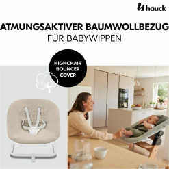 Bezug für Highchair Bouncer (atmungsaktiv & einfach waschbar) - Beige