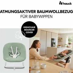 Bezug für Highchair Bouncer (atmungsaktiv & einfach waschbar) - Sage