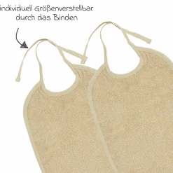Binde-Lätzchen 2er Pack - Sand