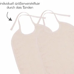 Binde-Lätzchen 2er Pack - Soft Pink