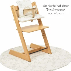 Bodenmatte / Schutzunterlage für Hochstuhl Ø 110 cm - Branches