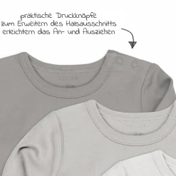 Body Langarm 3er Pack - Natur - Gr. 98