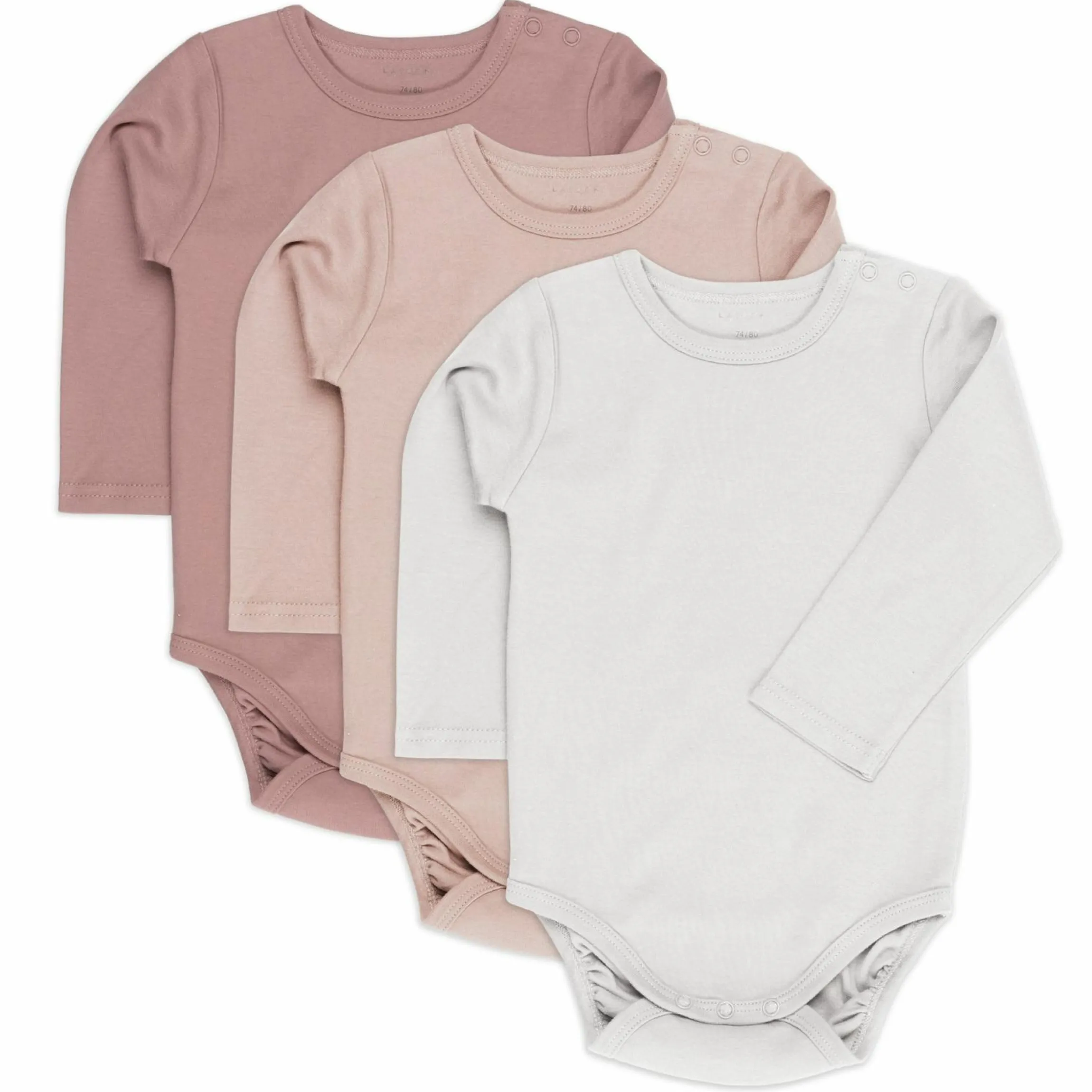 Body Langarm 3er Pack - Rose - Gr. 86/92