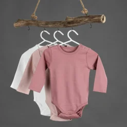 Body Langarm 3er Pack - Rose - Gr. 86/92