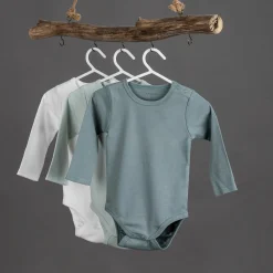 Body Langarm 6er Pack - Salbei Grau - Gr. 74/80