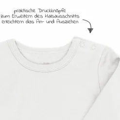 Body Langarm 3er Pack - Weiß - Gr. 86/92
