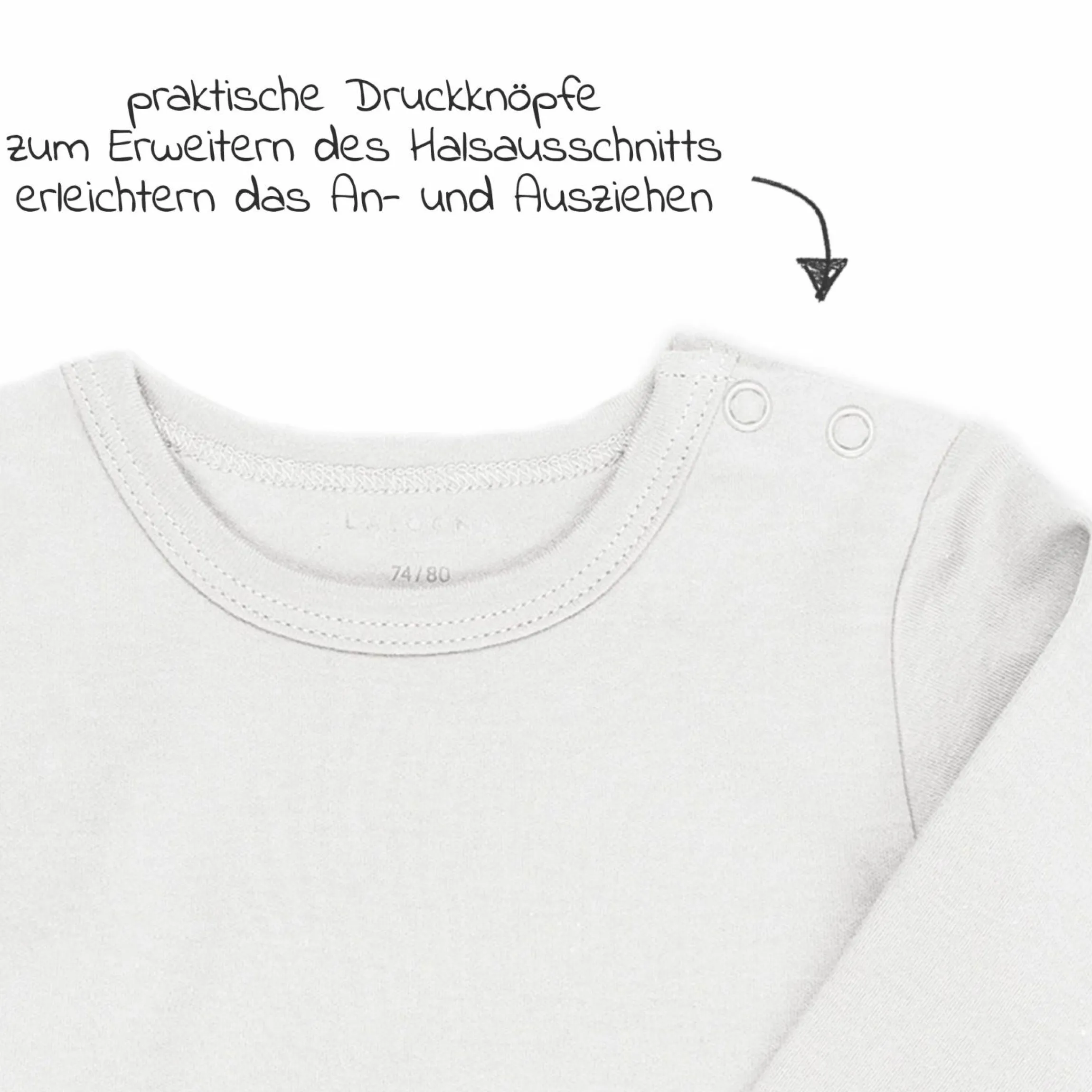 Body Langarm 6er Pack - Weiß - Gr. 86/92