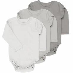Body-Sparset Langarm inkl. Kleiderbügel - Beere Grau - Gr. 98