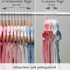 Body-Sparset Langarm inkl. Kleiderbügel - Beere Grau - Gr. 98