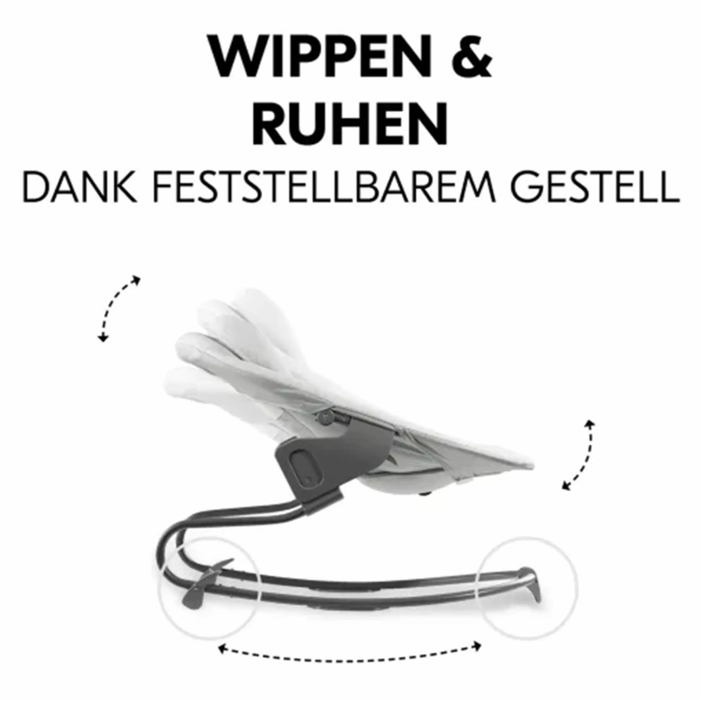 Bouncer 2in1 Premium (verstellbarer Neugeborenenaufsatz & Wippe) für Alpha & Beta Hochstuhl - Light Grey