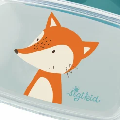 Brotdose / Lunchbox - Fuchs - Blau Orange