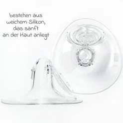 Brustschale 2er Pack für Milchpumpe Elvie Pump 21 mm - Clear