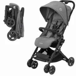 Buggy & Reisebuggy Lara2 mit Automatik-Faltung, Liegeposition, bis 22 kg, nur 6,3 kg - Select Grey - Kollektion 2025