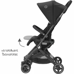 Buggy & Reisebuggy Lara² mit Automatik-Faltung, Liegeposition, bis 22 kg, nur 6,3 kg - Essential Black - Kollektion 2025