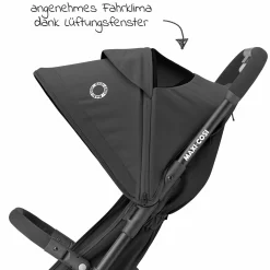 Buggy & Reisebuggy Lara² mit Automatik-Faltung, Liegeposition, bis 22 kg, nur 6,3 kg - Essential Black - Kollektion 2025
