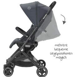 Buggy & Reisebuggy Lara² mit Automatik-Faltung, Liegeposition, bis 22 kg, nur 6,3 kg - Essential Graphite - Kollektion 2025