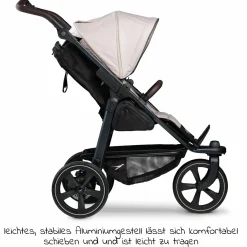 Buggy & Sportkinderwagen Mono 2 mit Luftkammerreifen inkl. Sportsitz bis 34 kg + XXL-Zamboo Zubehörpaket - Sand