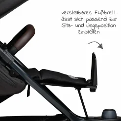 Buggy & Sportkinderwagen Mono 2 mit Luftkammerreifen inkl. Sportsitz bis 34 kg + XXL-Zamboo Zubehörpaket - Schwarz