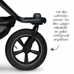 Buggy & Sportkinderwagen Mono 2 mit Luftreifen inkl. Sportsitz bis 34 kg + XXL-Zamboo Zubehörpaket - Olive