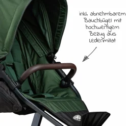 Buggy & Sportkinderwagen Mono 2 mit Luftreifen inkl. Sportsitz bis 34 kg + XXL-Zamboo Zubehörpaket - Olive