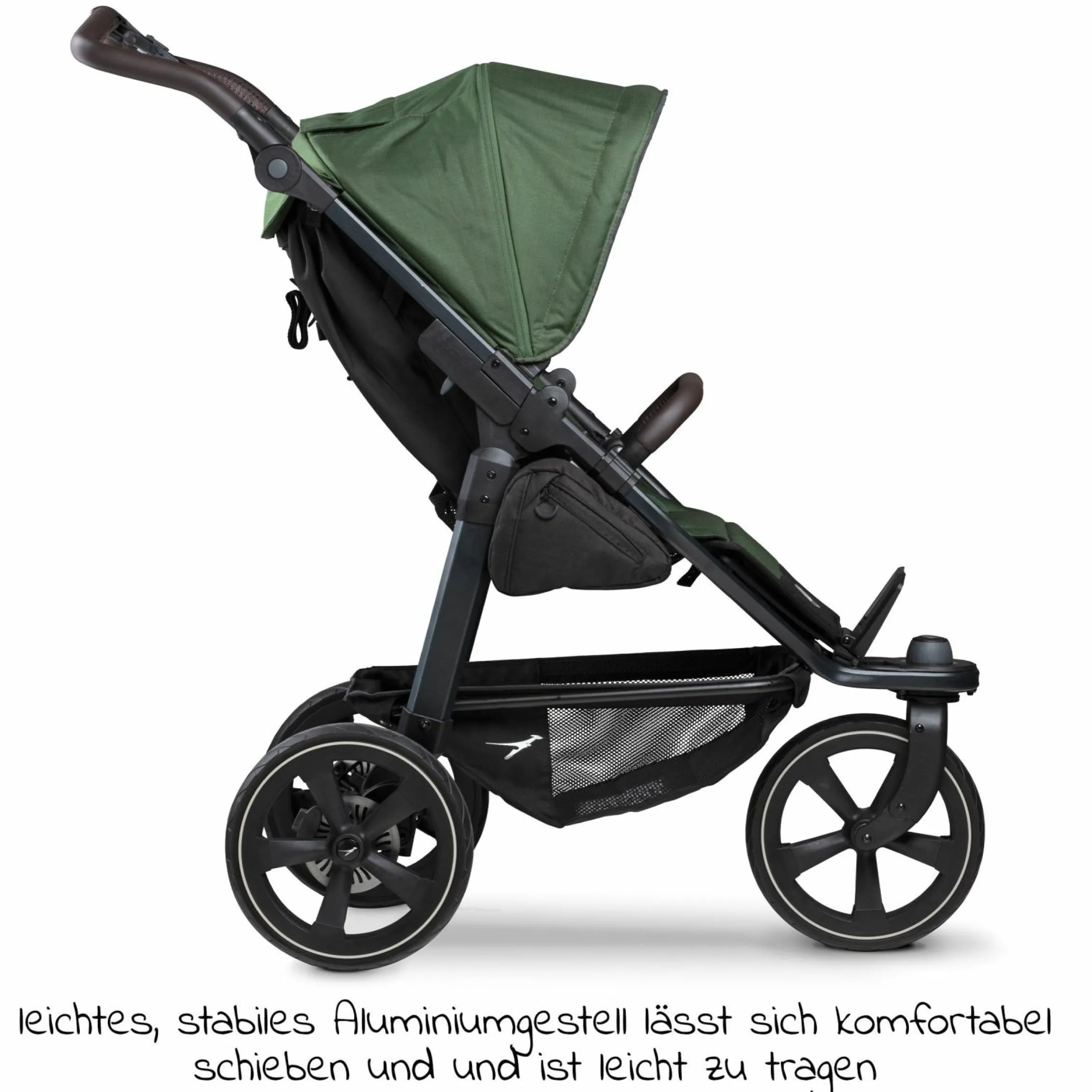 Buggy & Sportkinderwagen Mono 2 mit Luftkammerreifen inkl. Sportsitz bis 34 kg + XXL-Zamboo Zubehörpaket - Olive