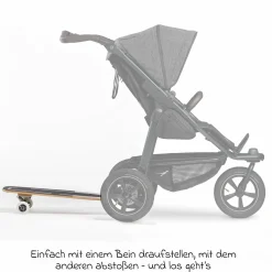 Buggy & Sportkinderwagen Mono 2 mit Luftreifen inkl. Gratis Mamaboard - mit Sportsitz bis 34 kg - Premium Anthrazit