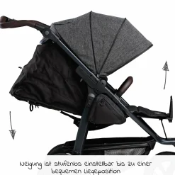 Buggy & Sportkinderwagen Mono 2 mit Luftreifen inkl. Gratis Mamaboard - mit Sportsitz bis 34 kg - Premium Anthrazit