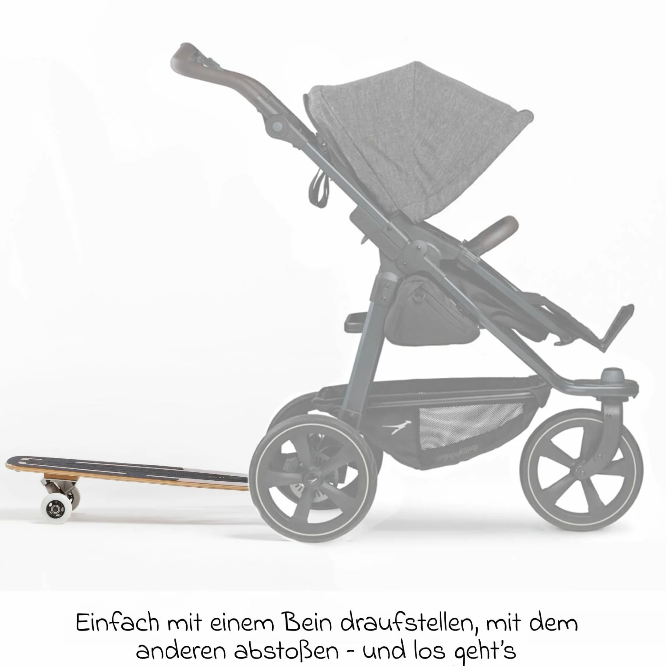 Buggy & Sportkinderwagen Mono 2 mit Luftkammerreifen inkl. Gratis Mamaboard - mit Sportsitz bis 34 kg - Premium Anthrazit