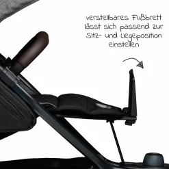 Buggy & Sportkinderwagen Mono 2 mit Luftreifen inkl. Sportsitz bis 34 kg + XXL-Zamboo Zubehörpaket - Premium Grau