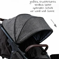 Buggy & Sportkinderwagen Mono 2 mit Luftkammerreifen Sportsitz bis 34 kg + XXL-Zamboo Zubehörpaket - Premium Anthrazit