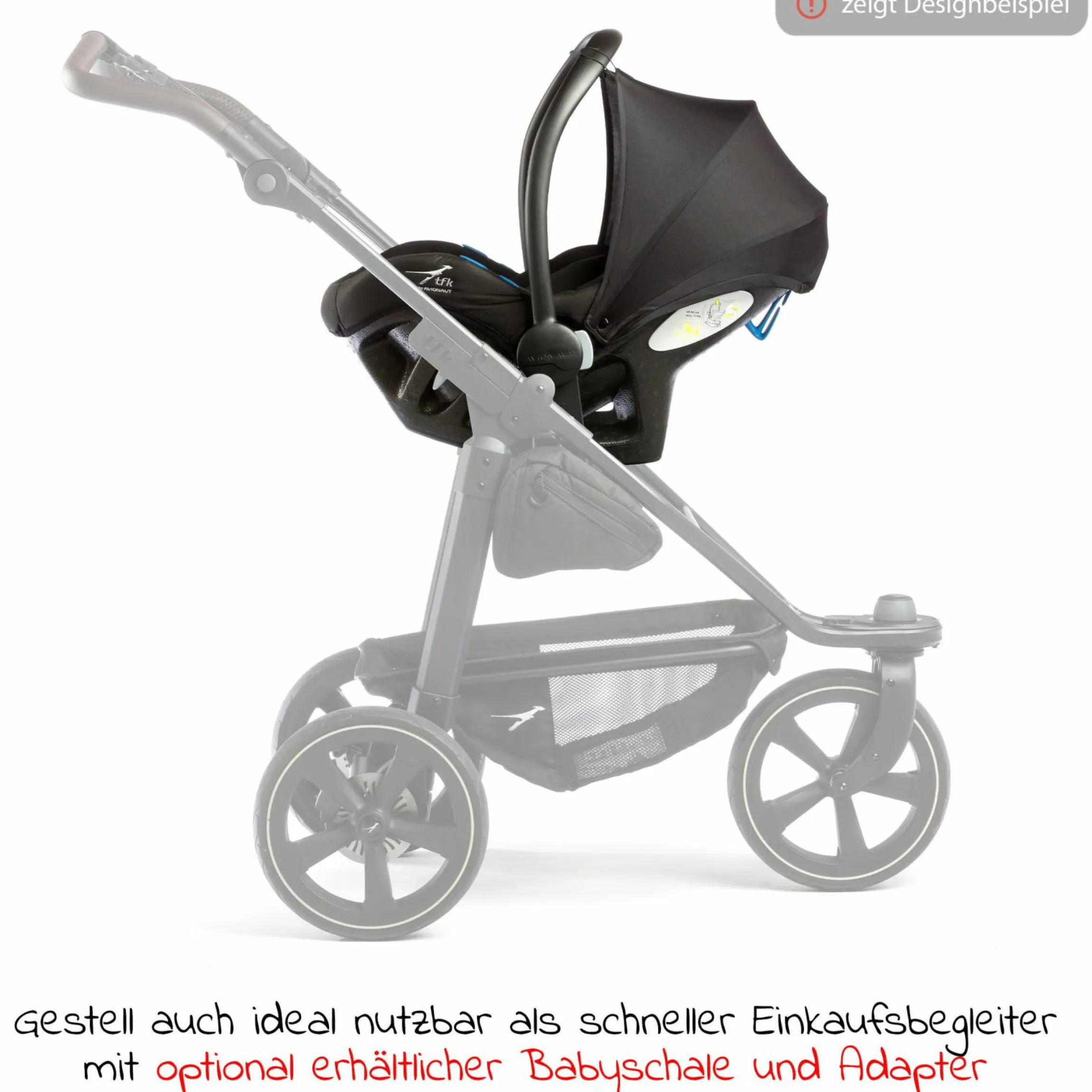 Buggy & Sportkinderwagen Mono 2 mit Luftkammerreifen Sportsitz bis 34 kg + XXL-Zamboo Zubehörpaket - Premium Anthrazit