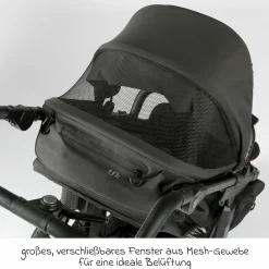 Buggy & Sportkinderwagen Pro mit Luftreifen inkl. Sportsitz bis 34 kg inkl. Maxi-Cosi Pebble Pro, Handyhalter, Getränkeflasche, Schnullertasche, Buggybuch & XXL Zubehörpaket - Anthrazit - Kollektion 2024