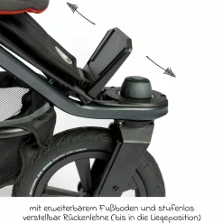Buggy & Sportkinderwagen Pro mit Luftreifen inkl. Sportsitz bis 34 kg inkl. Maxi-Cosi Pebble Pro, Handyhalter, Getränkeflasche, Schnullertasche, Buggybuch & XXL Zubehörpaket - Anthrazit - Kollektion 2024